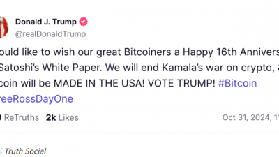 트럼프, “비트코인 Made in USA” 공약 재확인