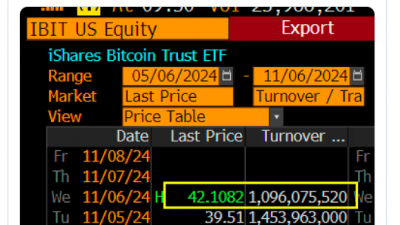 트럼프 당선 후 비트코인 현물 ETF 기록적 거래량 달성