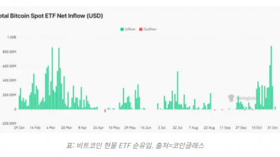 비트코인 최고가 경신 직전에⋯비트코인 ETF선 ‘순유출’
