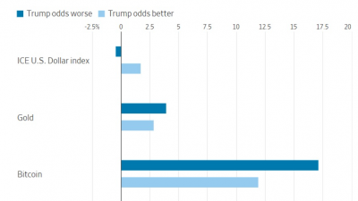 비트코인 상승, 트럼프 효과는 절반