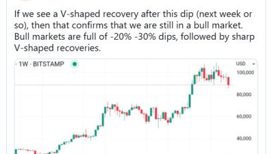강세장서 비트코인 30% 하락은 흔한 일, V자 반등 가능성