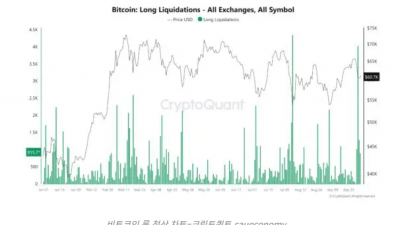 비트코인 대규모 청산으로 매도 압력 완화