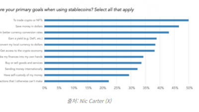 스테이블코인, 신흥시장 일상 금융에서 사용 증가