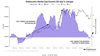 스테이블코인 시가총액 다시 증가