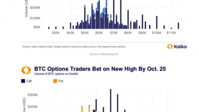 옵션 트레이더들, 10월 비트코인 상승에 베팅 중