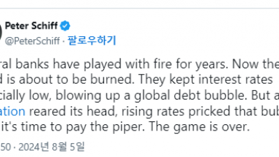 중앙은행 부채 거품 터졌다