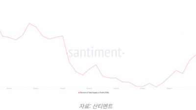 톤코인(TON) 공급량 절반 이상 이익 상태