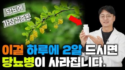 이걸 하루 2알 드시면 당뇨병이 사라집니다