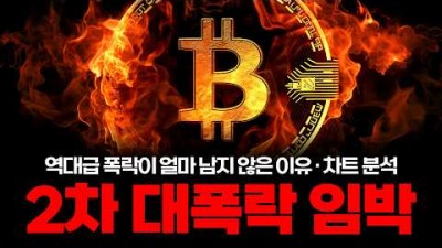 비트코인, 알트코인 -20% 대폭락 임박?